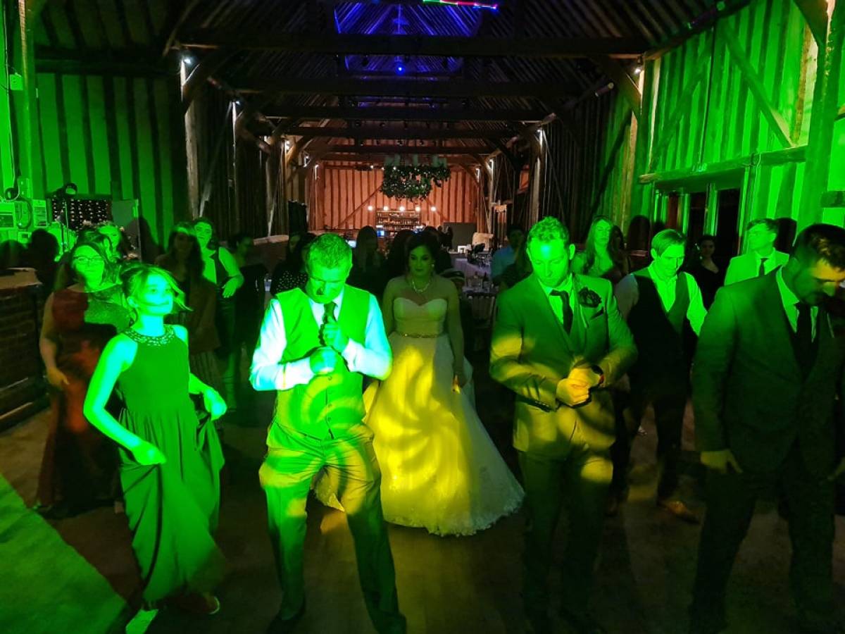 Picture of Frank Barker working at a wedding