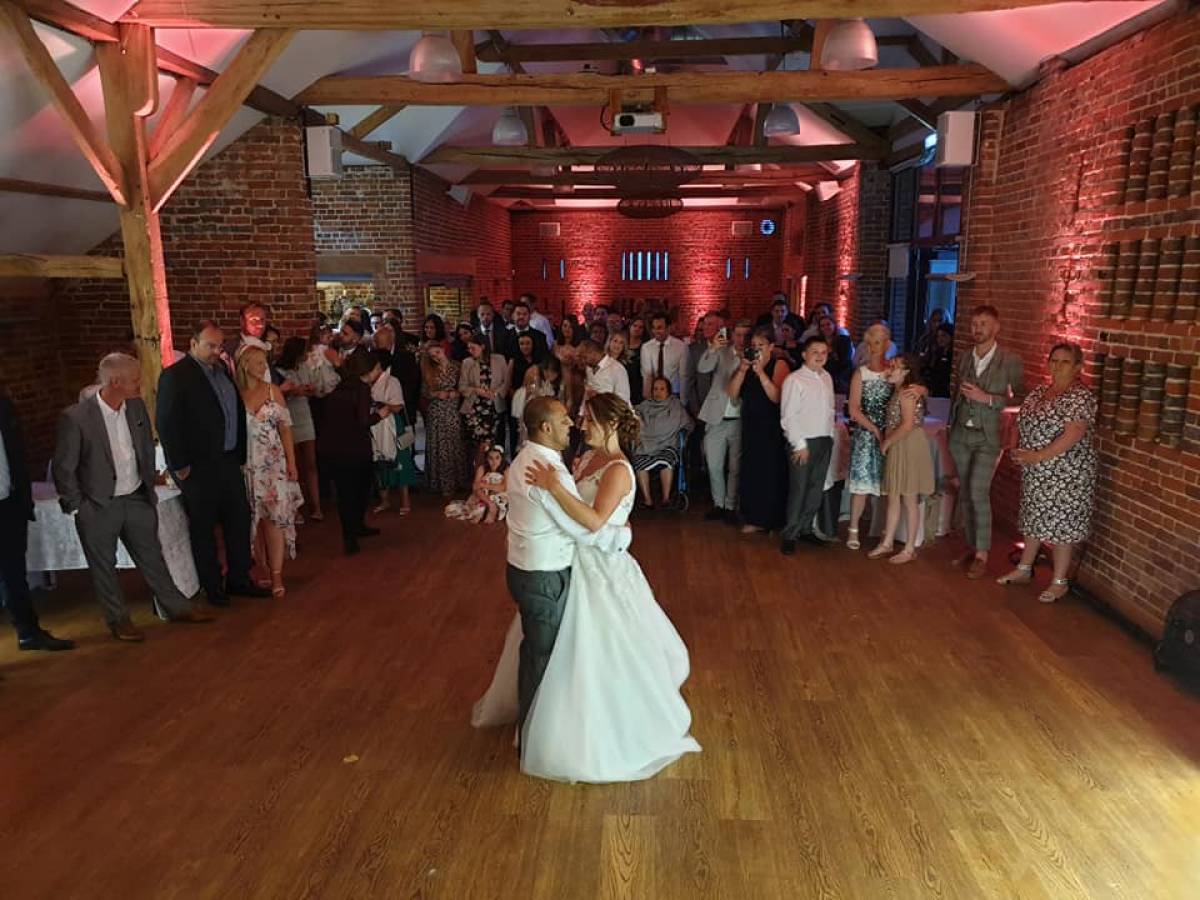 Picture of Frank Barker working at a wedding